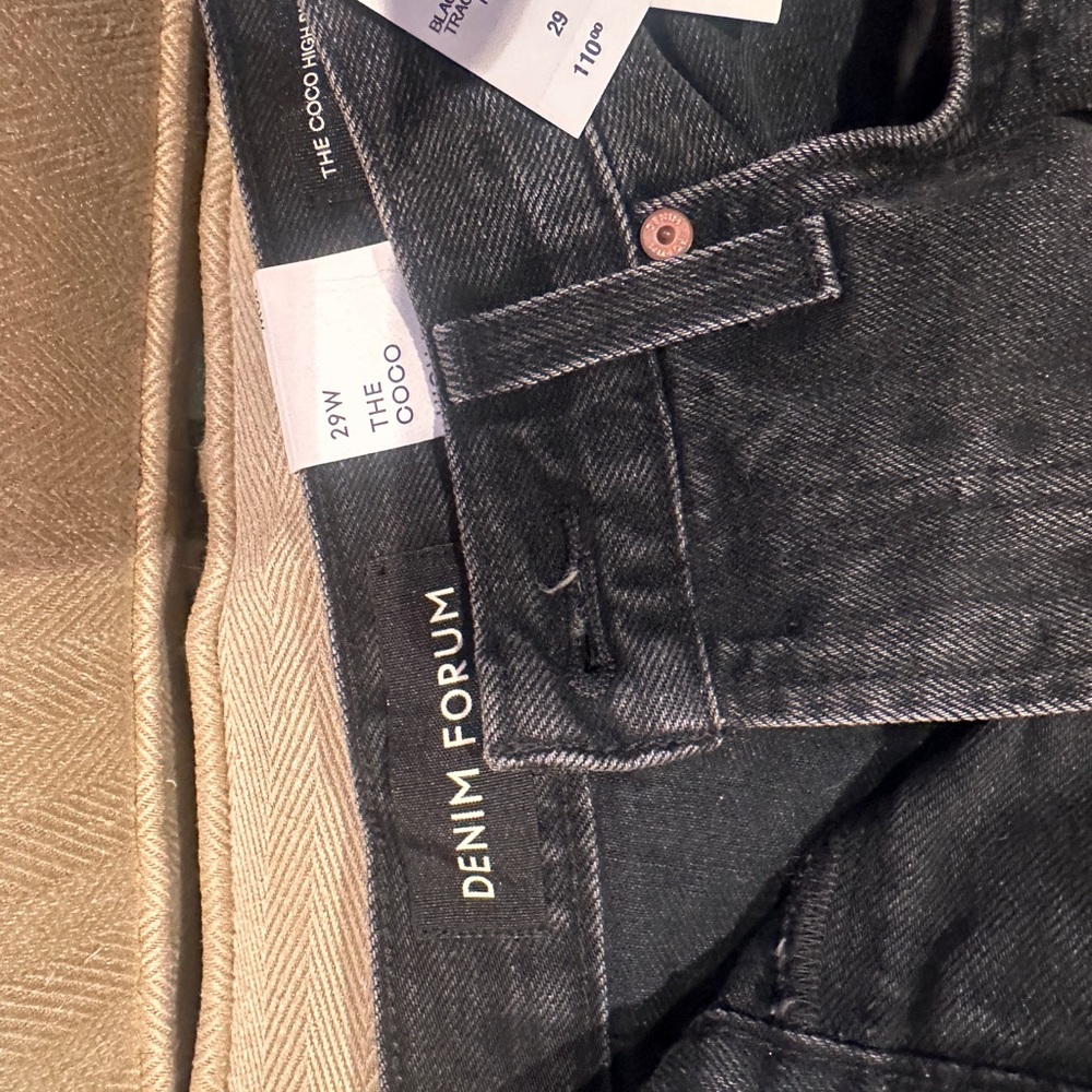 NWT Denim Forum Black High Rise Jeans - Picture 3 of 4